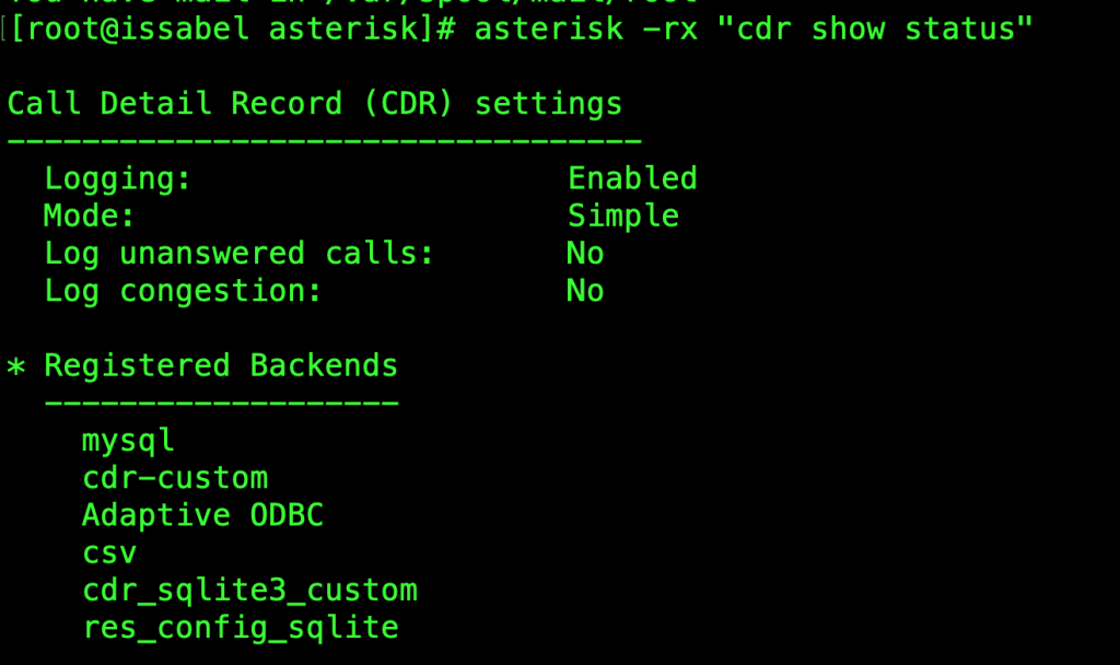 Asterisk-Maria-DB-Mysql